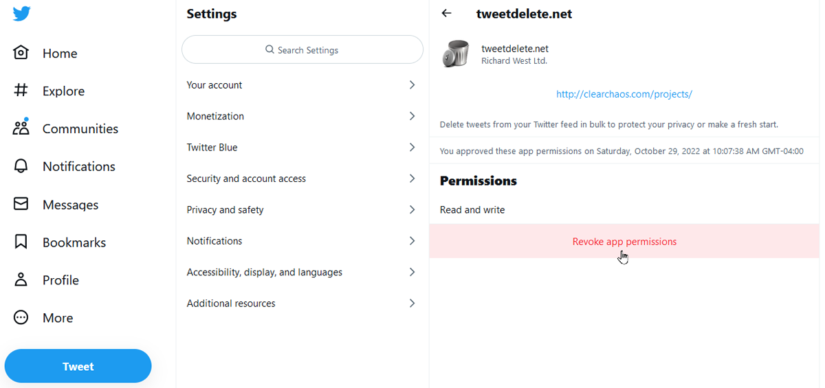 Revoke Access to Third-Party Apps