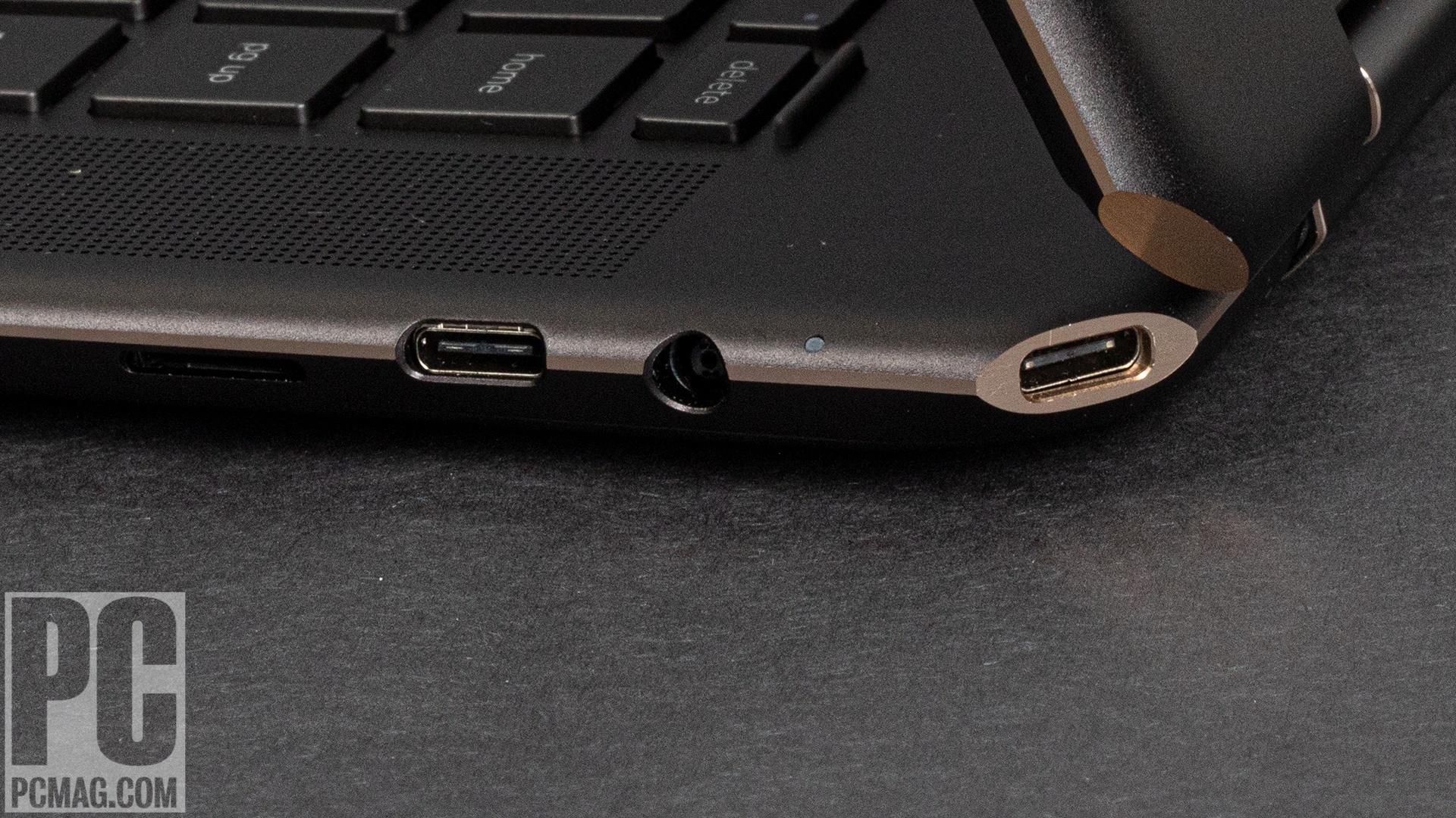 Laptop with USB-C and charging ports