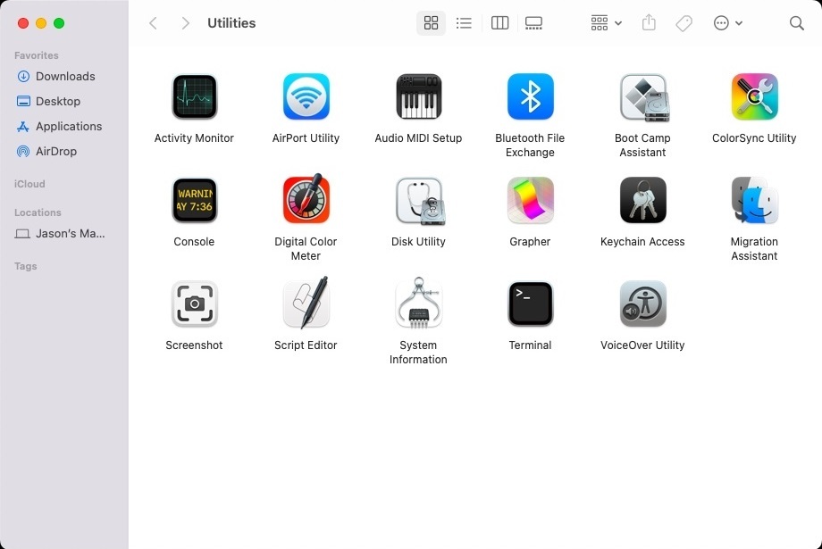 mac utility folder