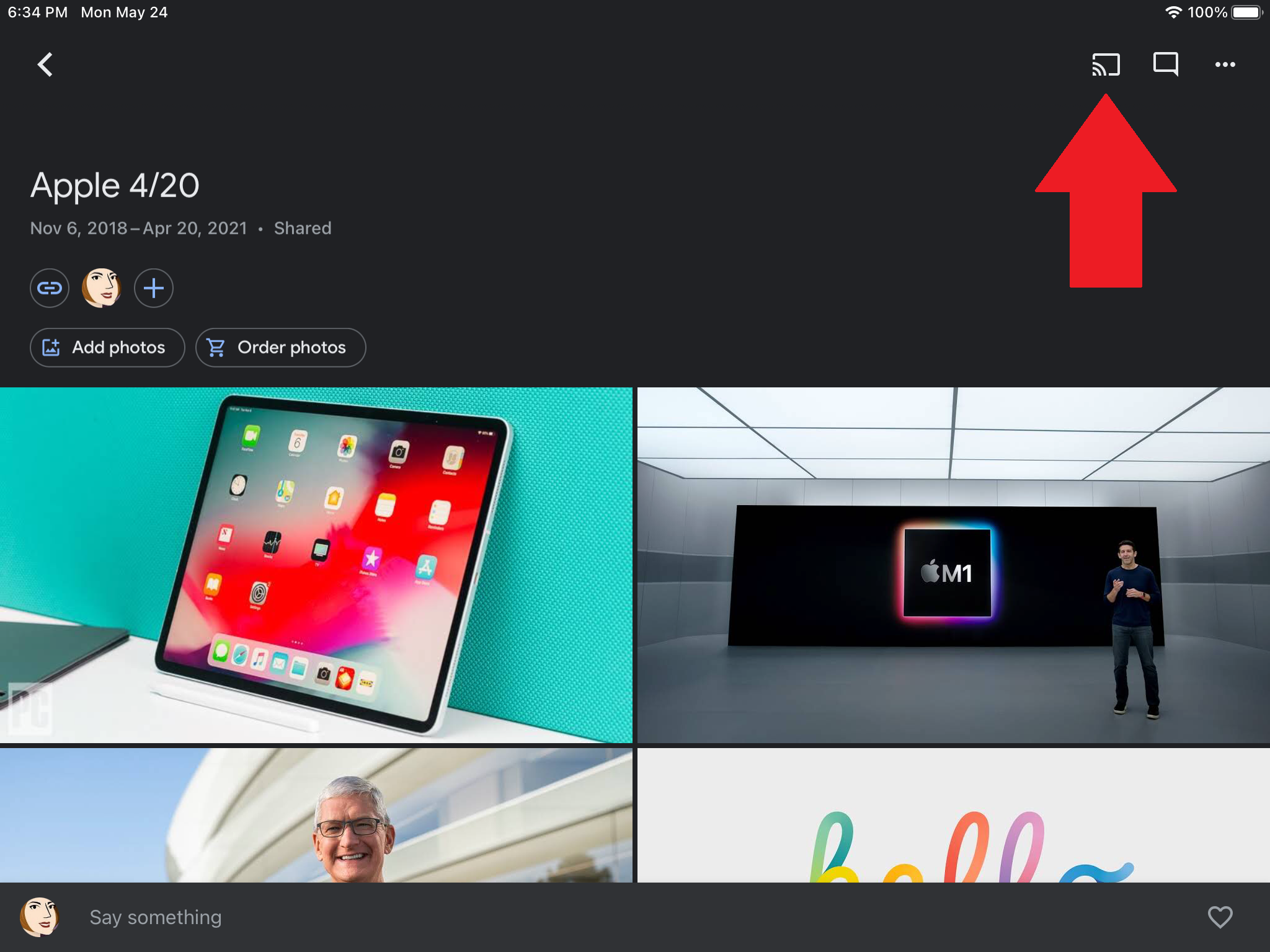 Cast Google Photos to the TV