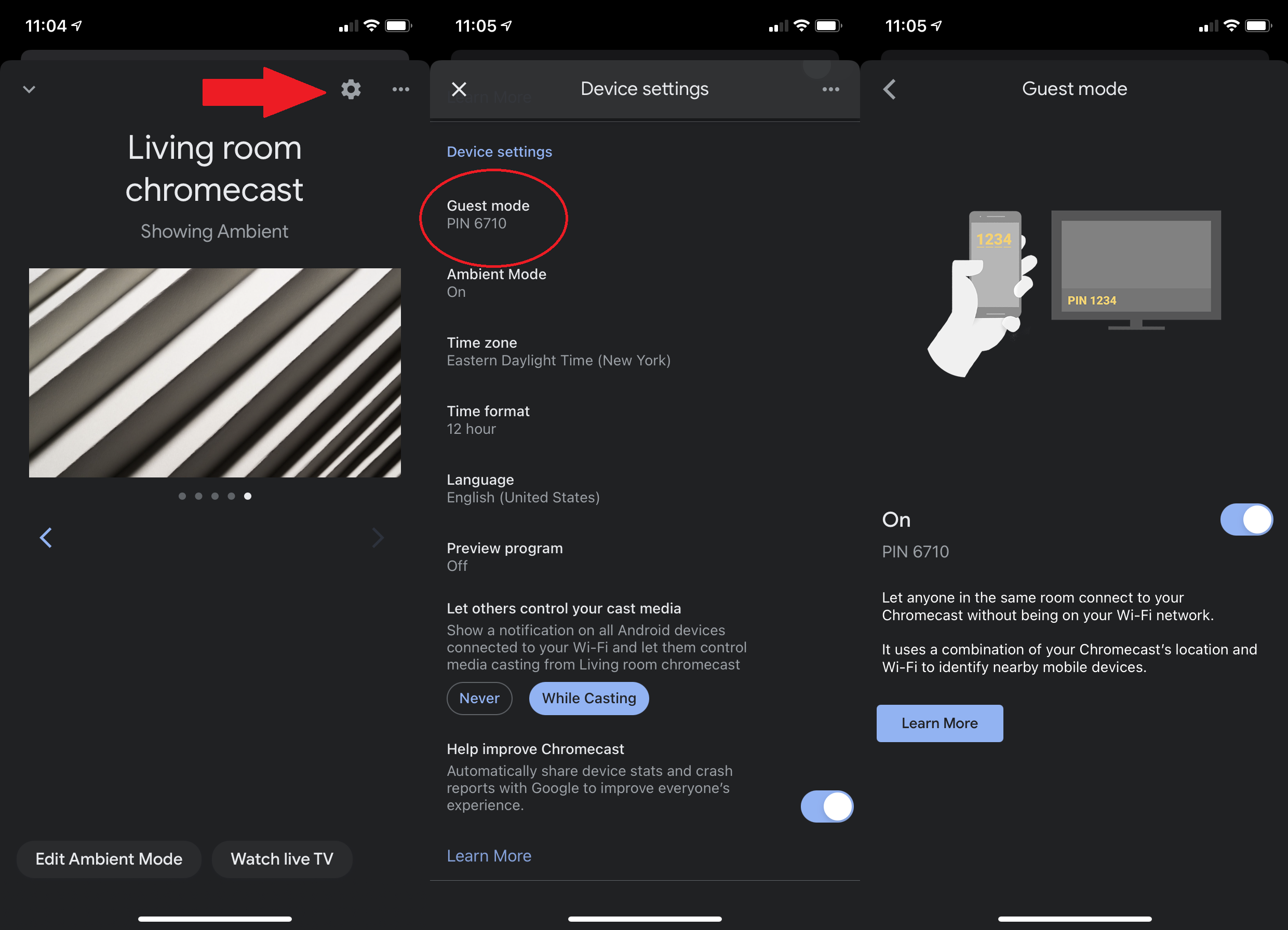 Chromecast Guest Mode