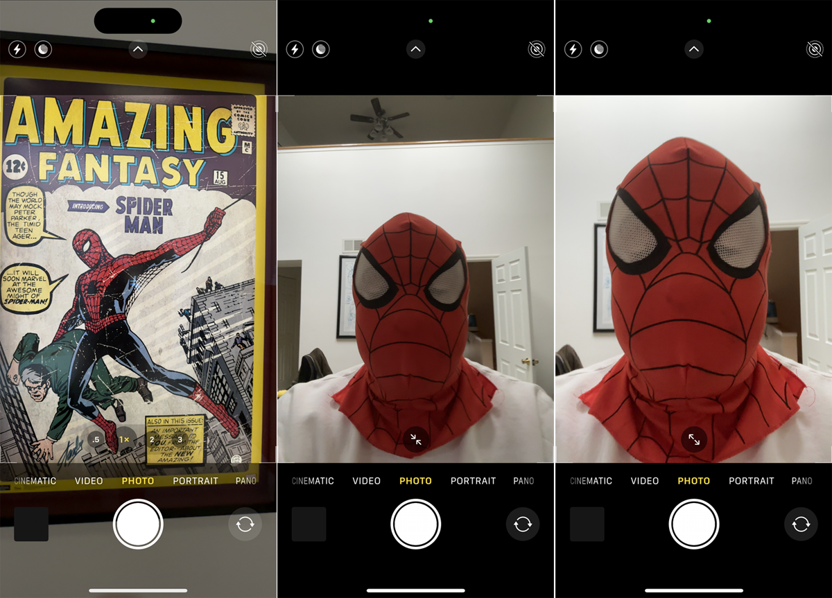 Switch between the rear and front camera