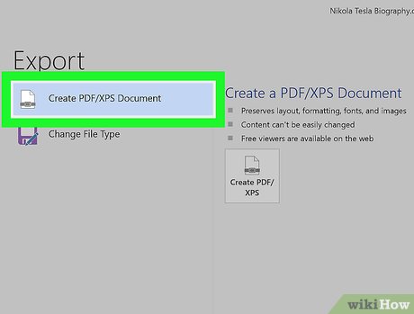 Image titled Convert a Microsoft Word Document to PDF Format Step 18
