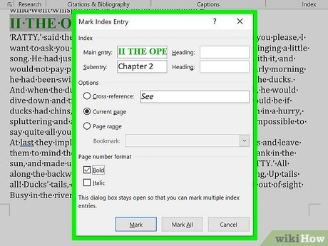 Image titled Create an Index in Word Step 10