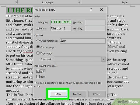 Image titled Create an Index in Word Step 9