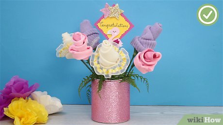 Image titled Make Flowers Out of Baby Socks Step 14