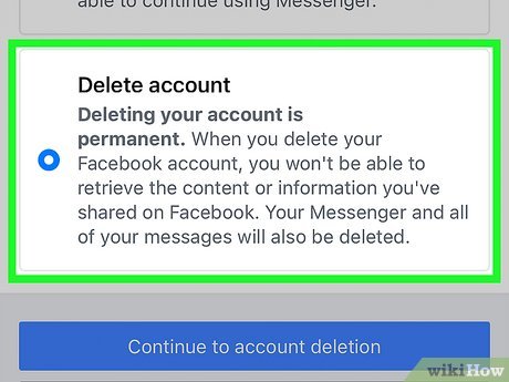 Image titled Permanently Delete a Facebook Account Step 7