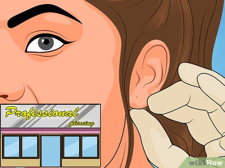 Image titled Reopen a Partially Closed Ear Piercing Hole Step 5
