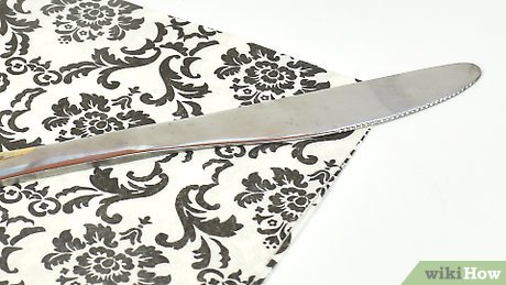 Image titled Wrap Silverware in Paper Napkins Step 2