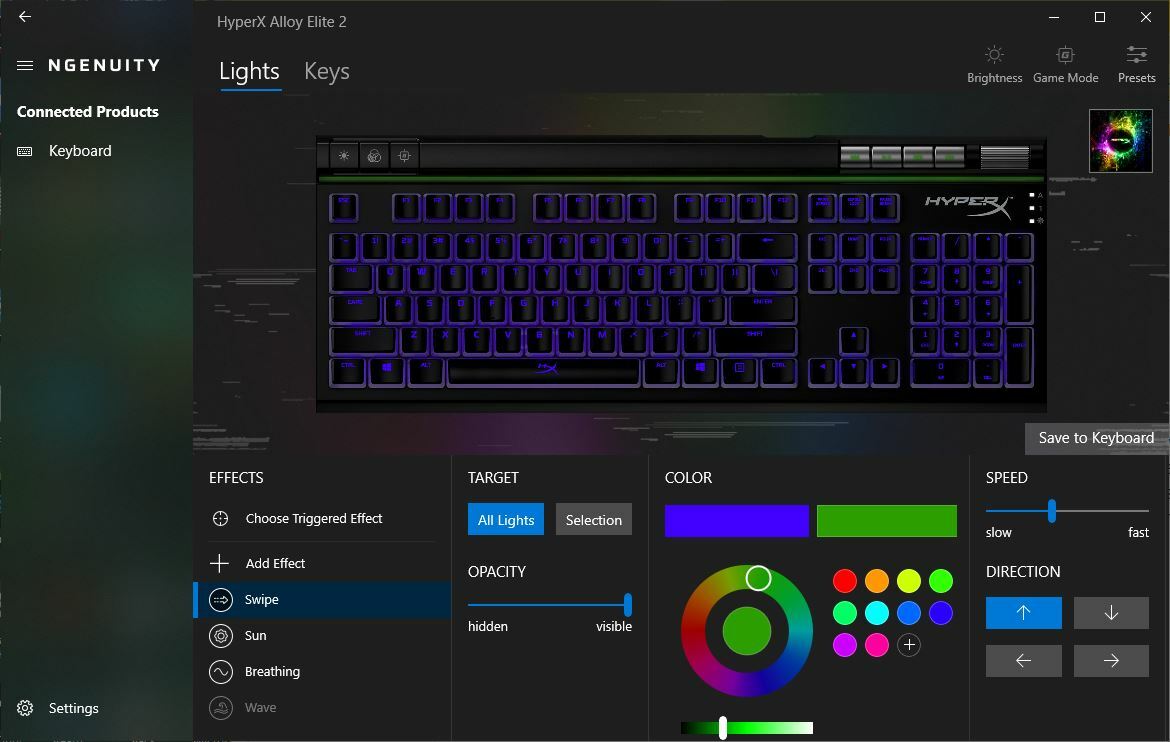 HyperX Alloy Elite 2 Ngenuity software