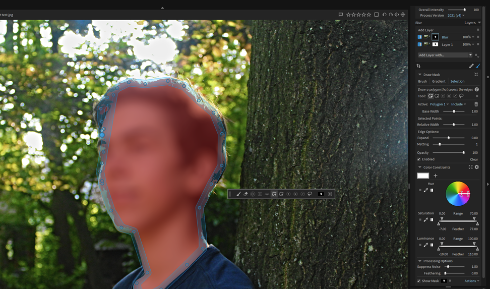 Selection in Exposure X7