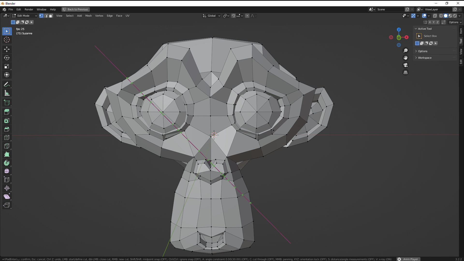 Modeling a 3D cartoon animal face in Blender