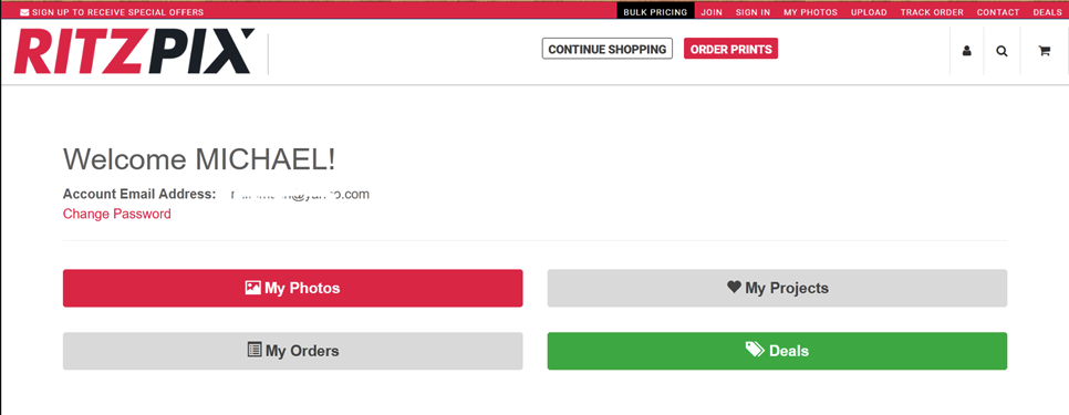 RitzPix starting interface