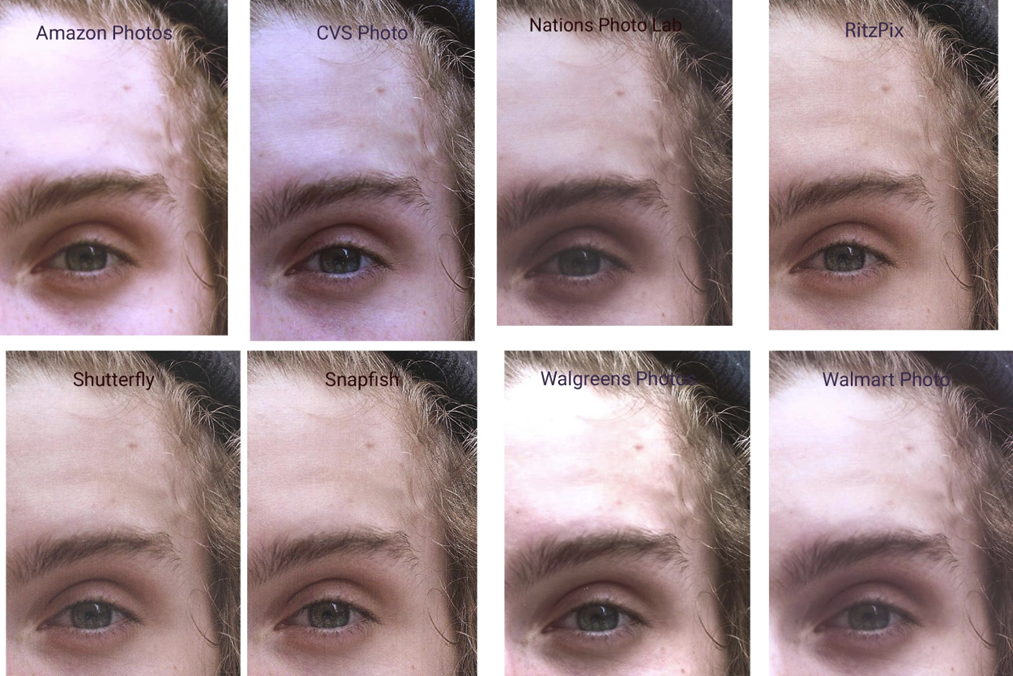 Portrait photo printing service comparison