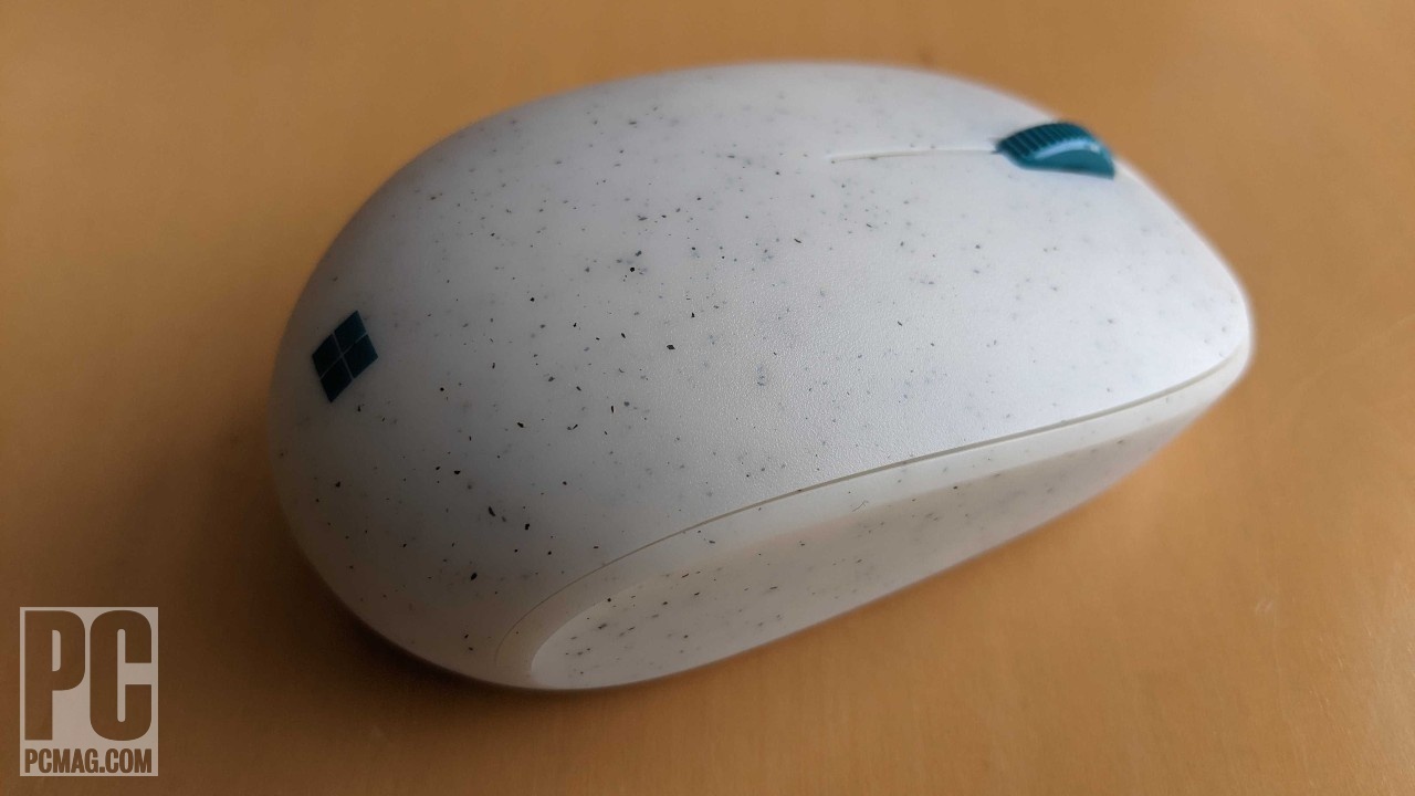 Microsoft Ocean Plastic Mouse (Angle View)