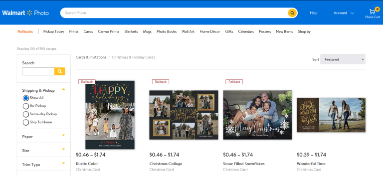 Walmart Photo Holiday Cards Image