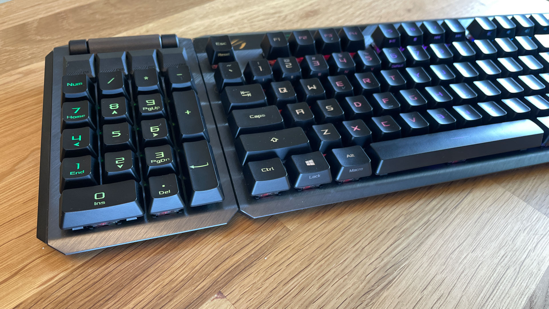Asus ROG Claymore II Wireless Keyboard with number pad on left