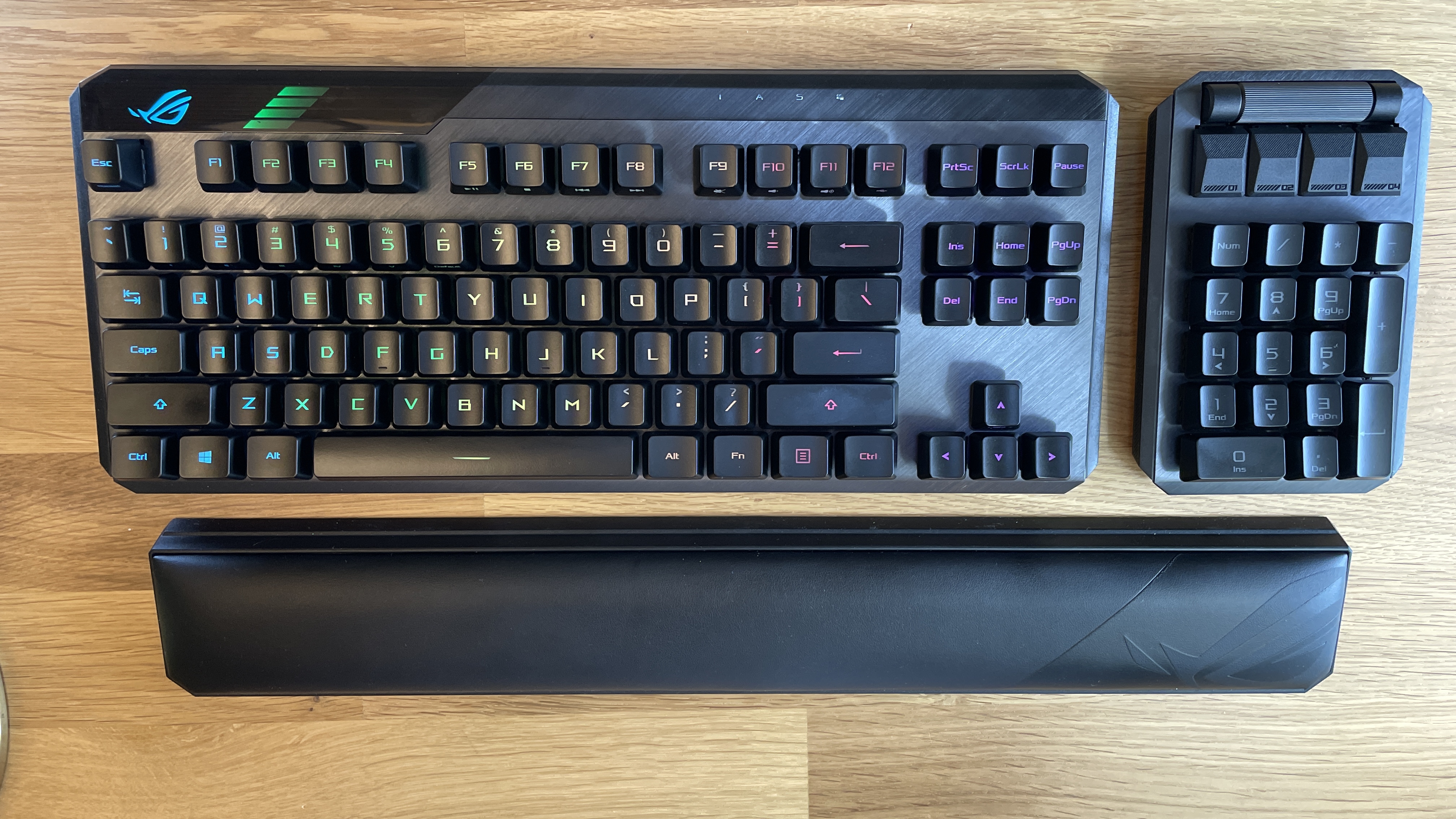 Asus ROG Claymore II Wireless Keyboard with numpad and wrist rest