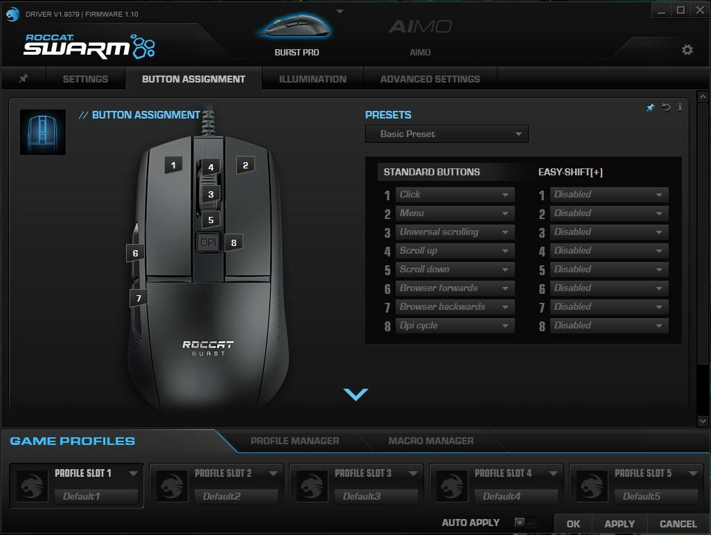 Roccat Burst Pro Gaming Mouse software