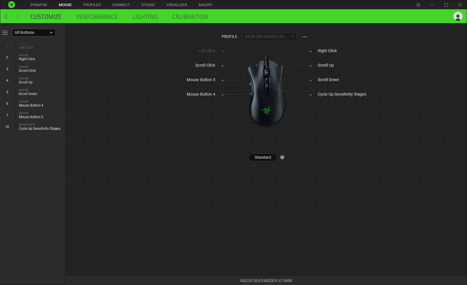 Razer DeathAdder V2 Mini software