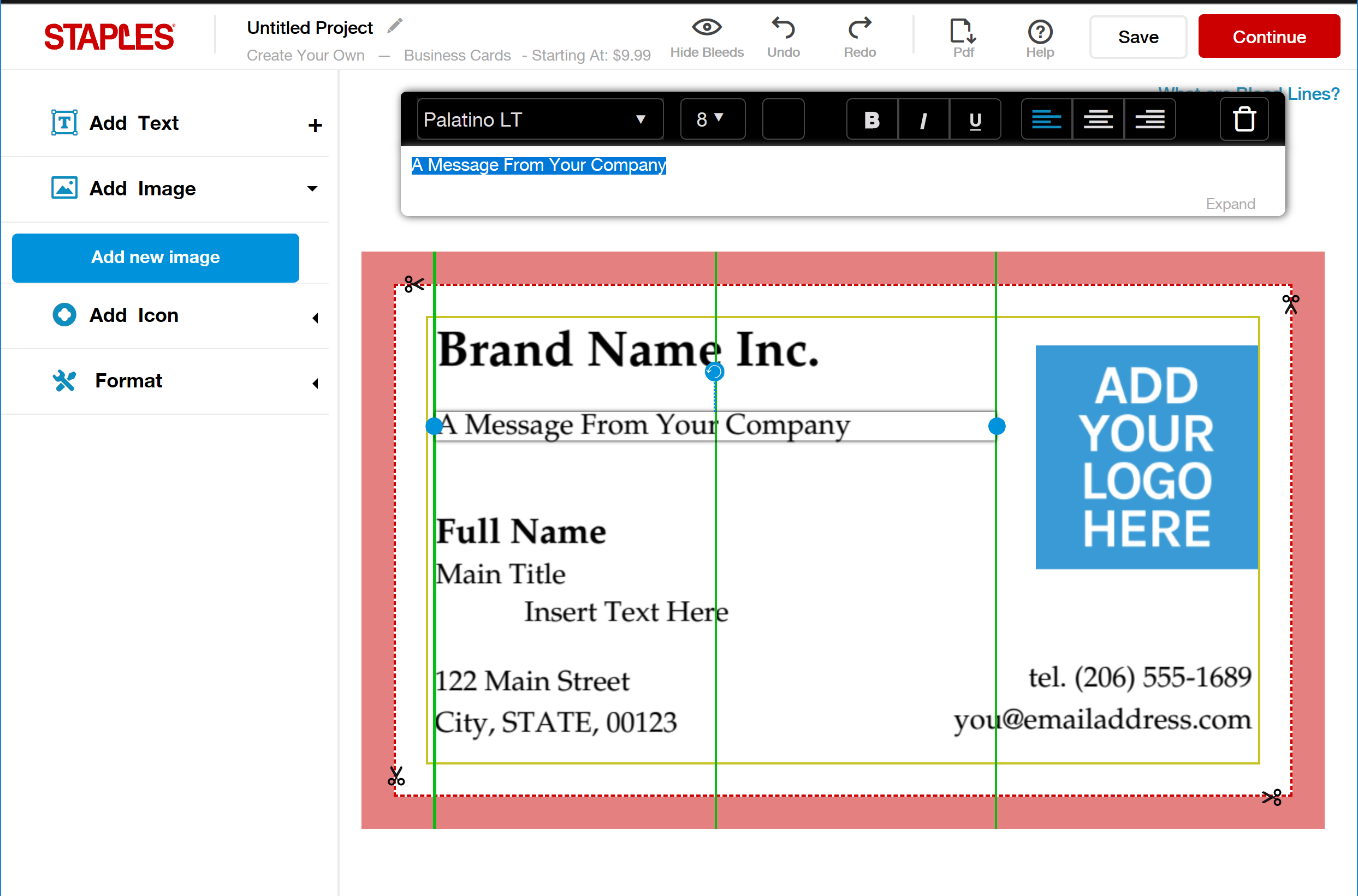 Staples Card Design Tool