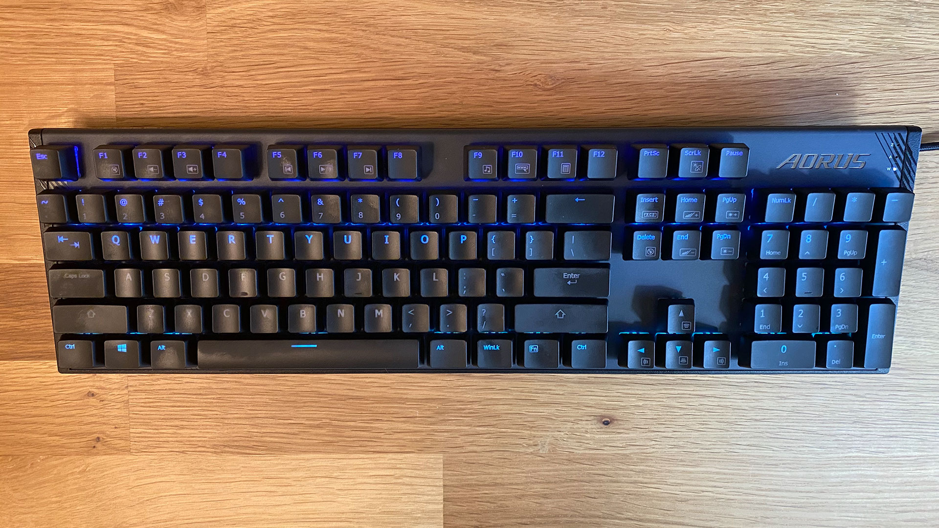 Aorus K1 Mechanical Gaming Keyboard top down
