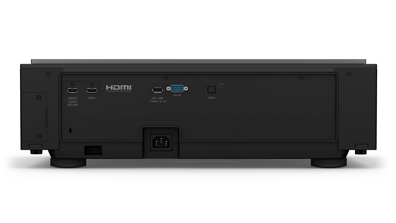 Side facing screen, showing ports