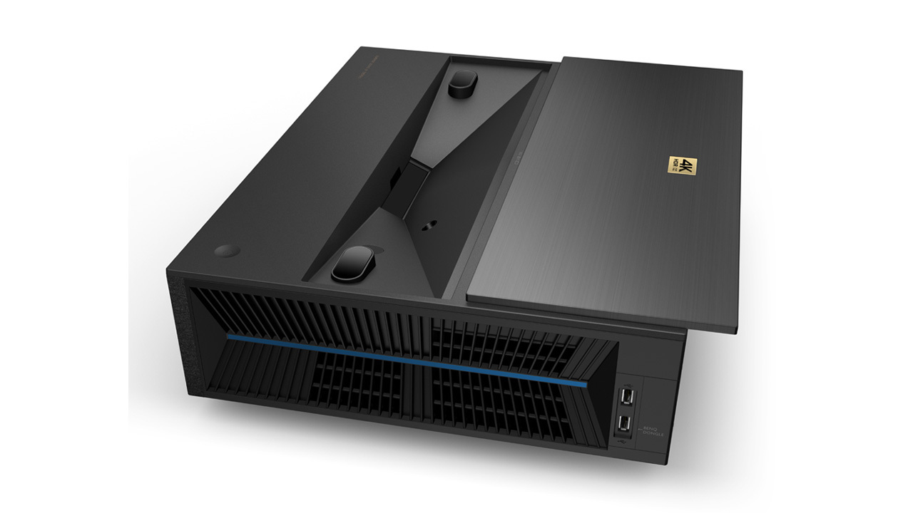 Showing Side panel with vents, dust cover open