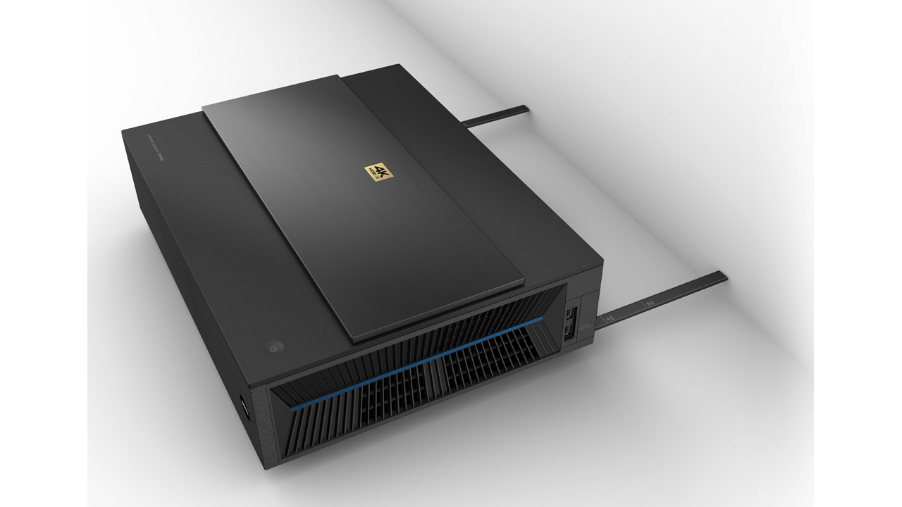 Dust cover closed, retractable alignment tools showing in back