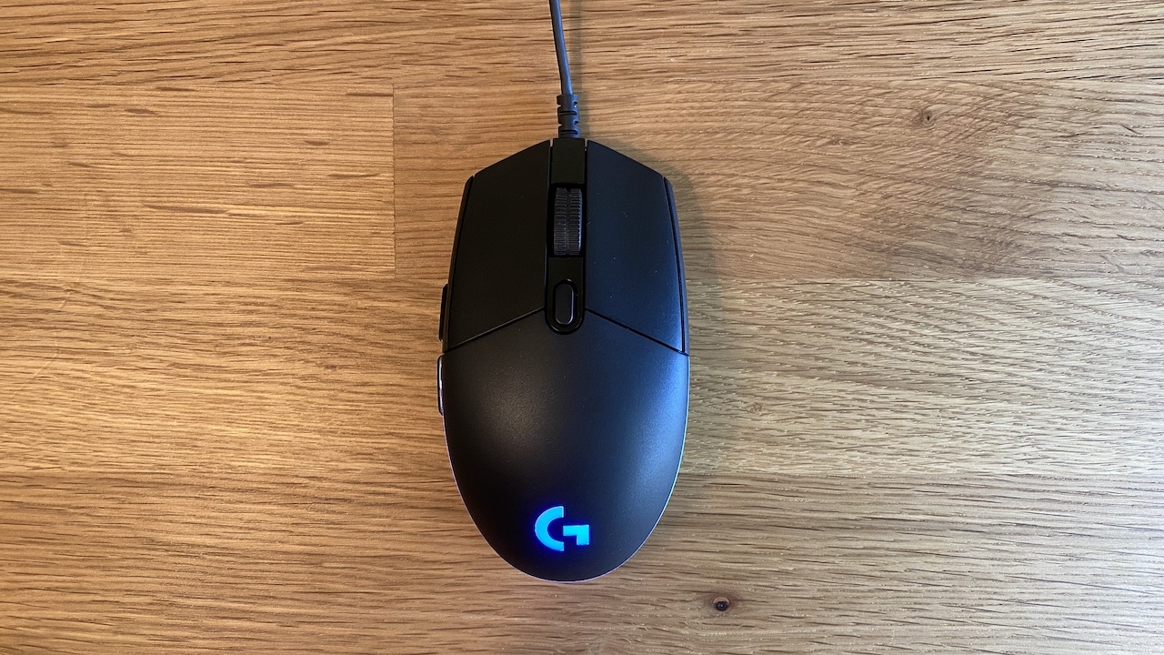Logitech G203 Lightsync Gaming Mouse top down