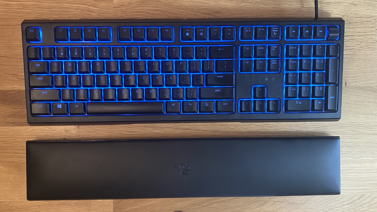 Razer Ornata V2 top down rest detached