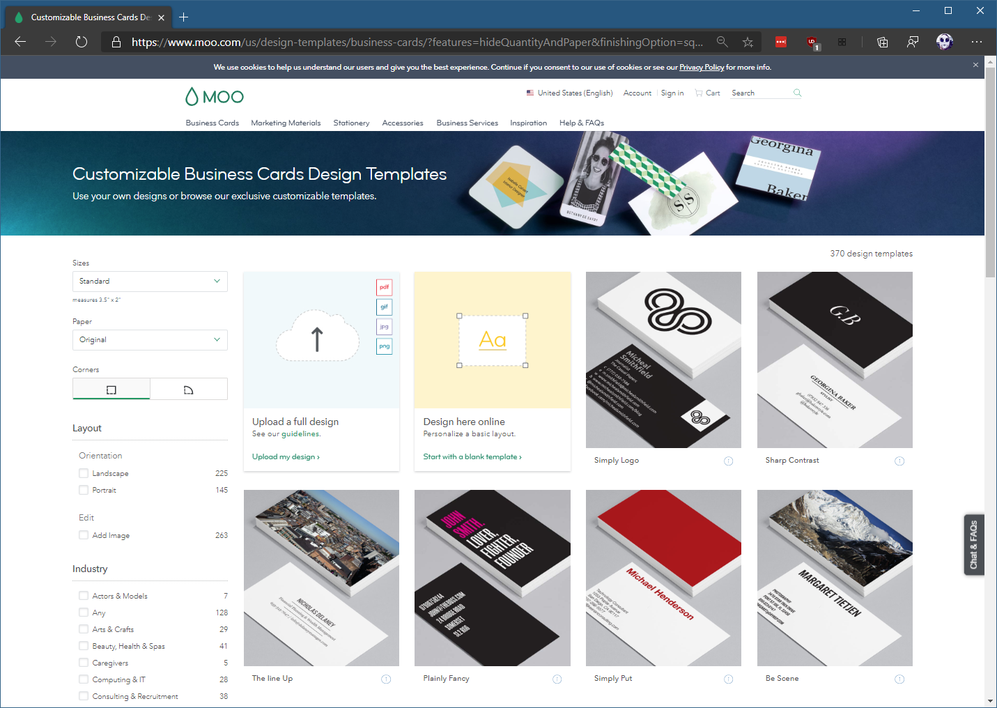 Business Card Printing with MOO
