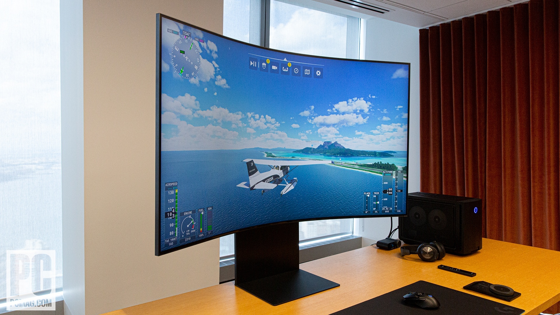 Samsung Odyssey Ark Flight Simulator