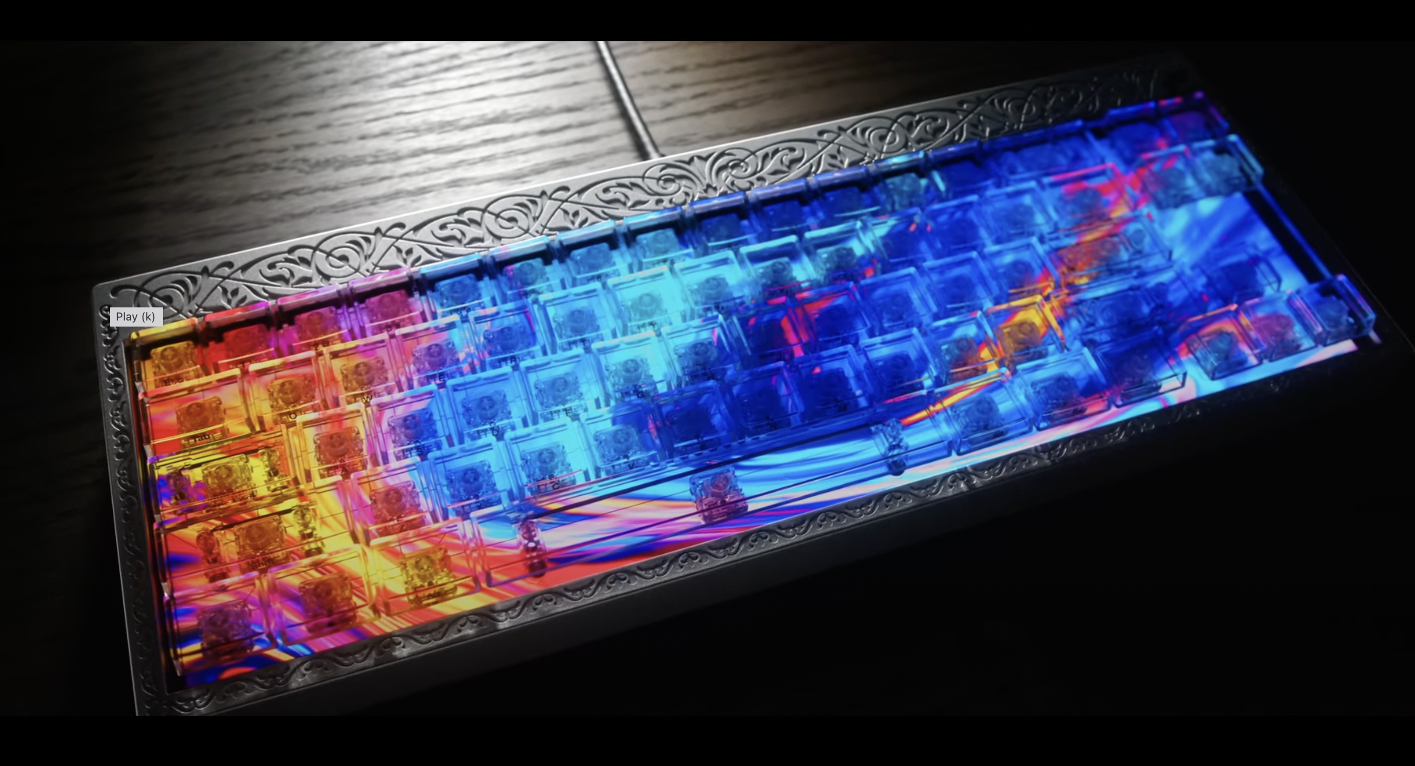 An interactive skin over the keyboard. 