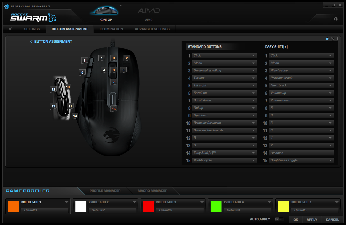 Roccat Swarm app screenshot