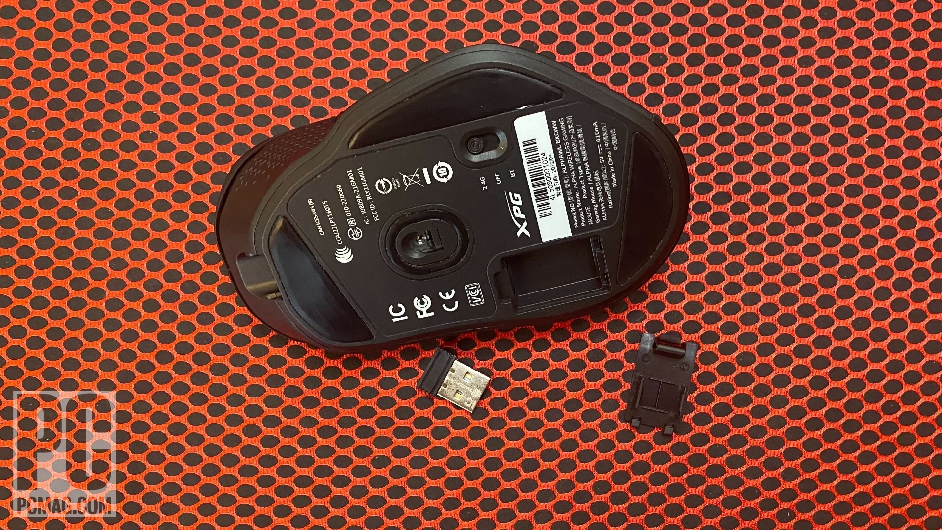 XPG Alpha mouse underneath view