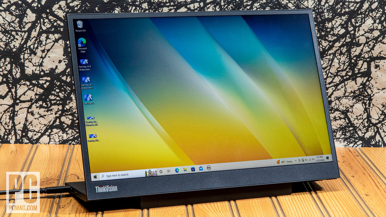 Lenovo ThinkVision M14d left angle