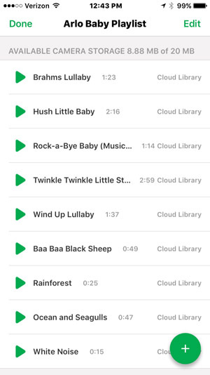 Arlo Baby Playlist