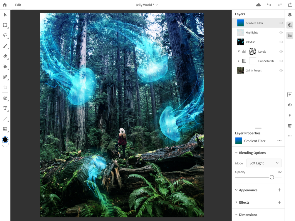 Adobe Photoshop CC on iPad