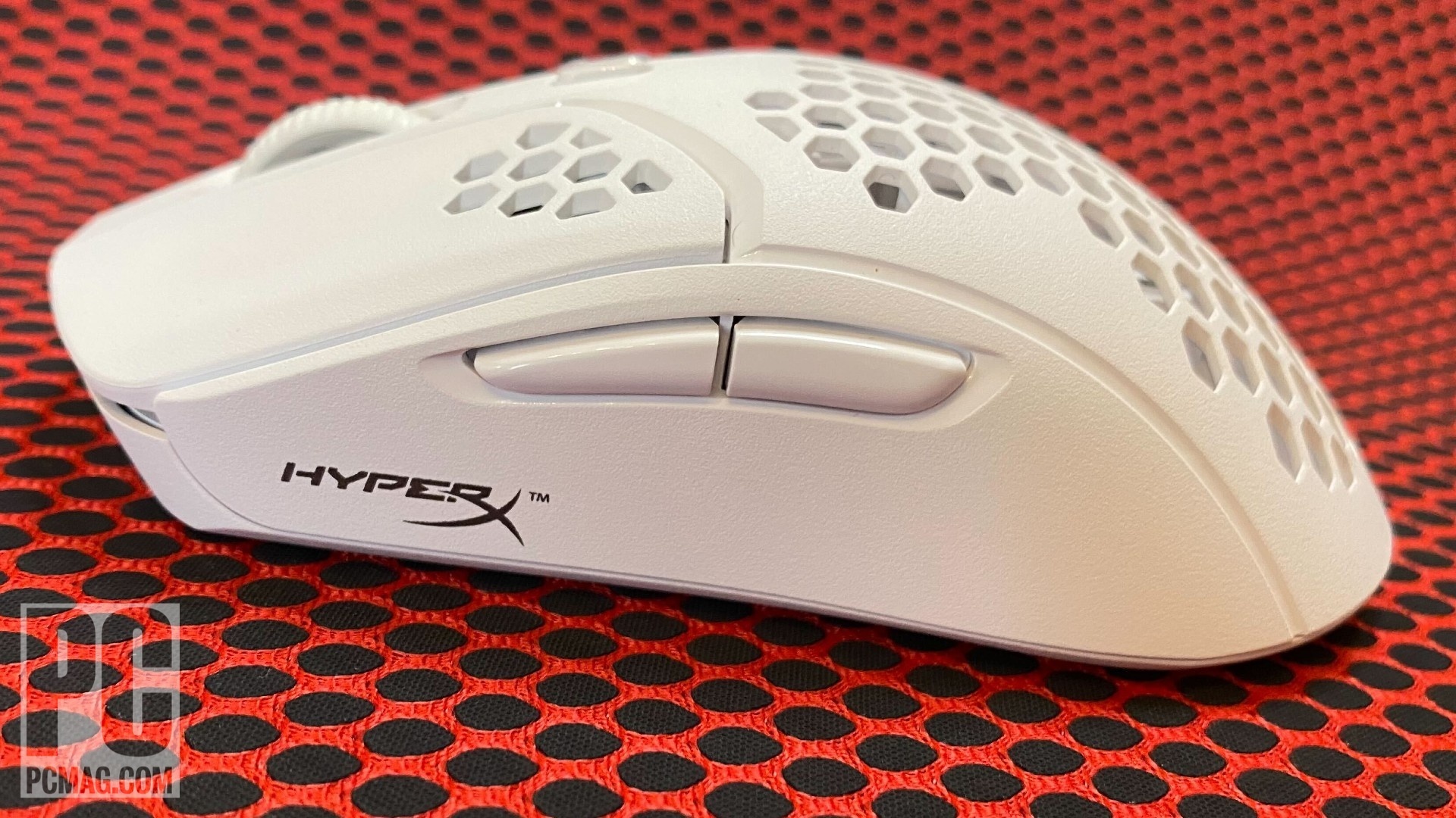 HyperX Pulsefire Haste wireless mouse side view