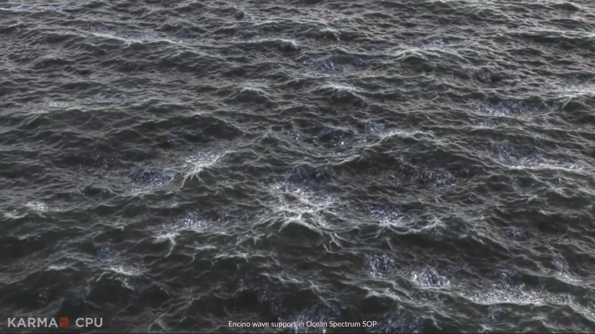 Open water waves created using visual effects tool Houdini