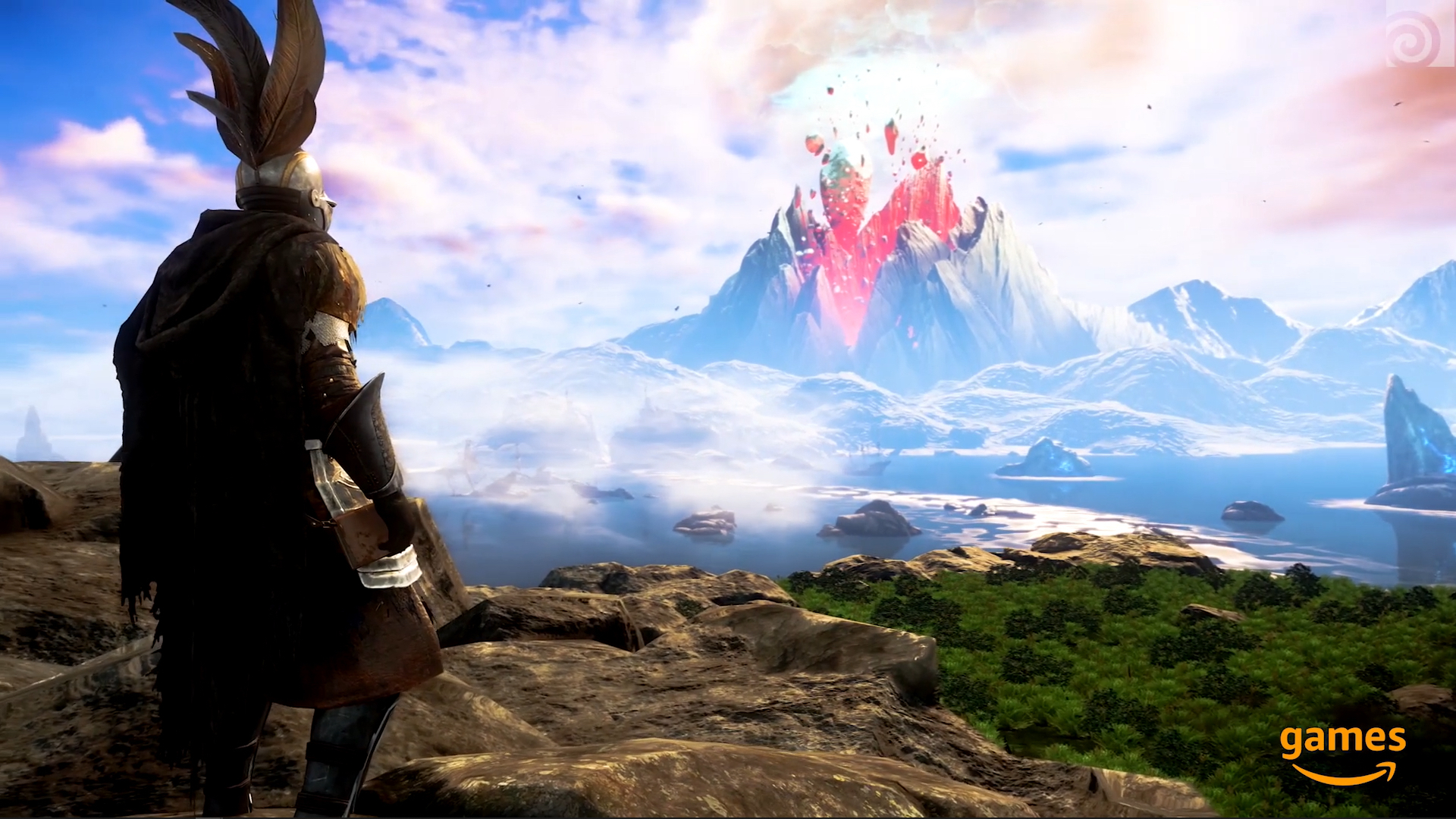 A still from a video game with effects made by Houdini