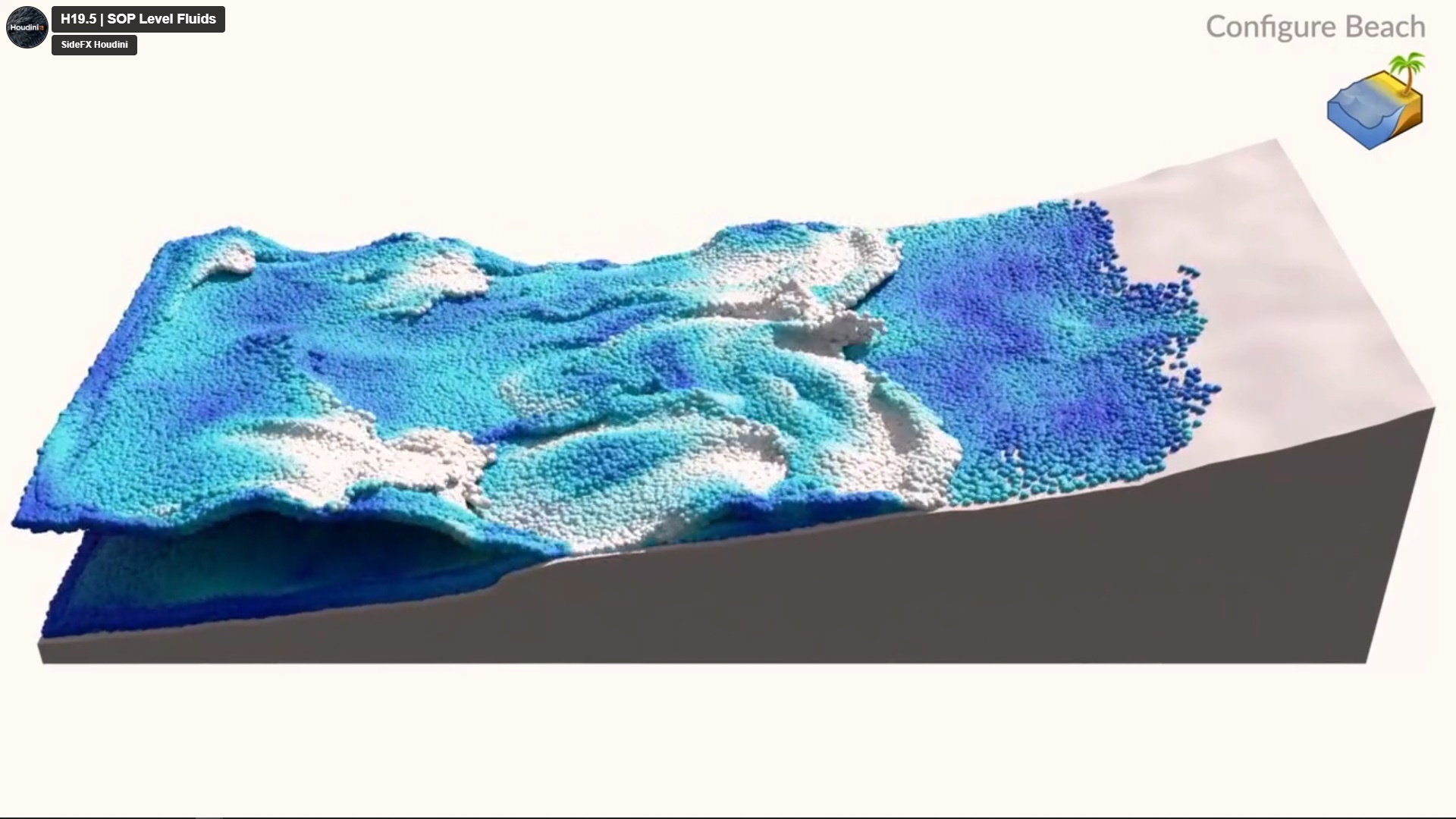 Fluid liquid simulation created using Houdini