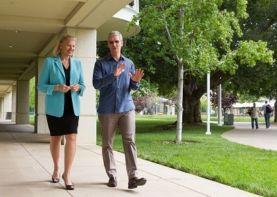 IBMs Ginni Rometty and Apples Tim Cook