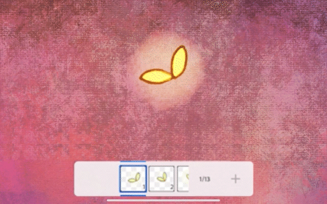 Example of simple frame-by-frame animated artwork. 