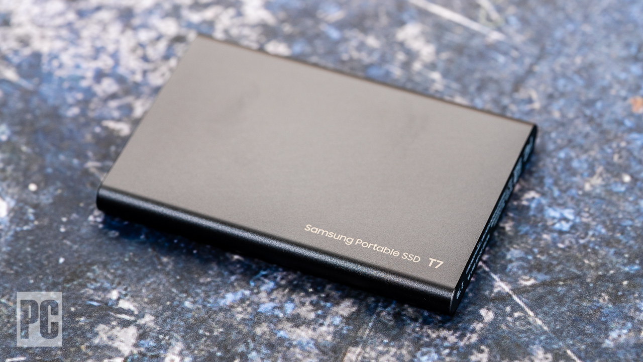 Samsung Portable SSD T7 overhead view
