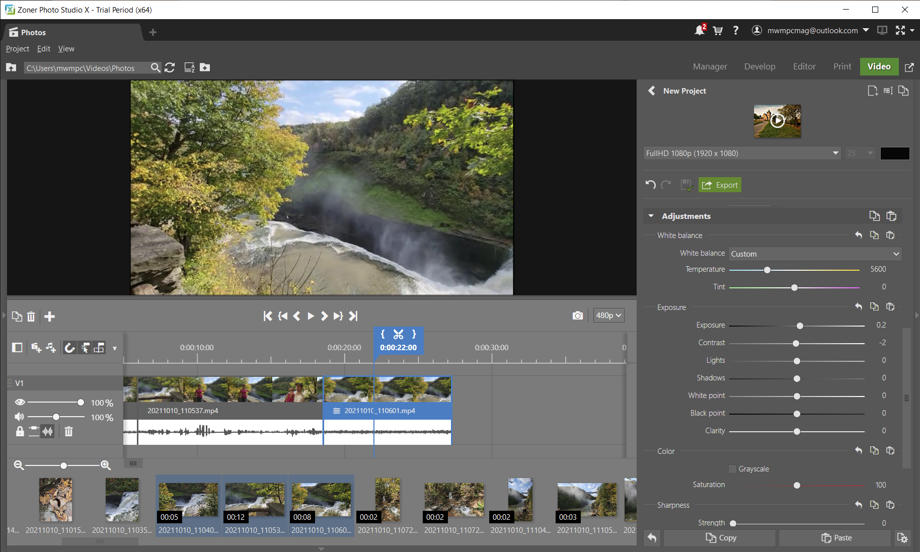 Video Editing in Zoner Photo Studio