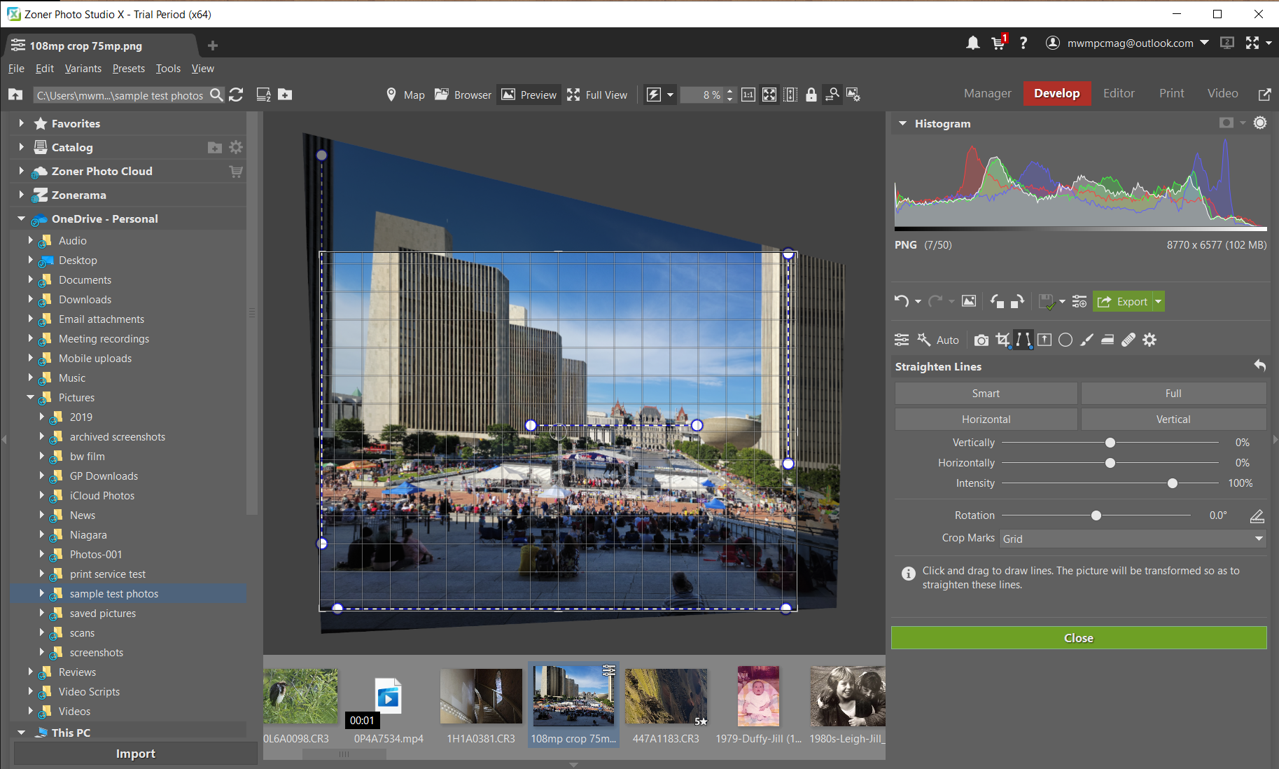 Geometry corrections in Zoner Photo Studio