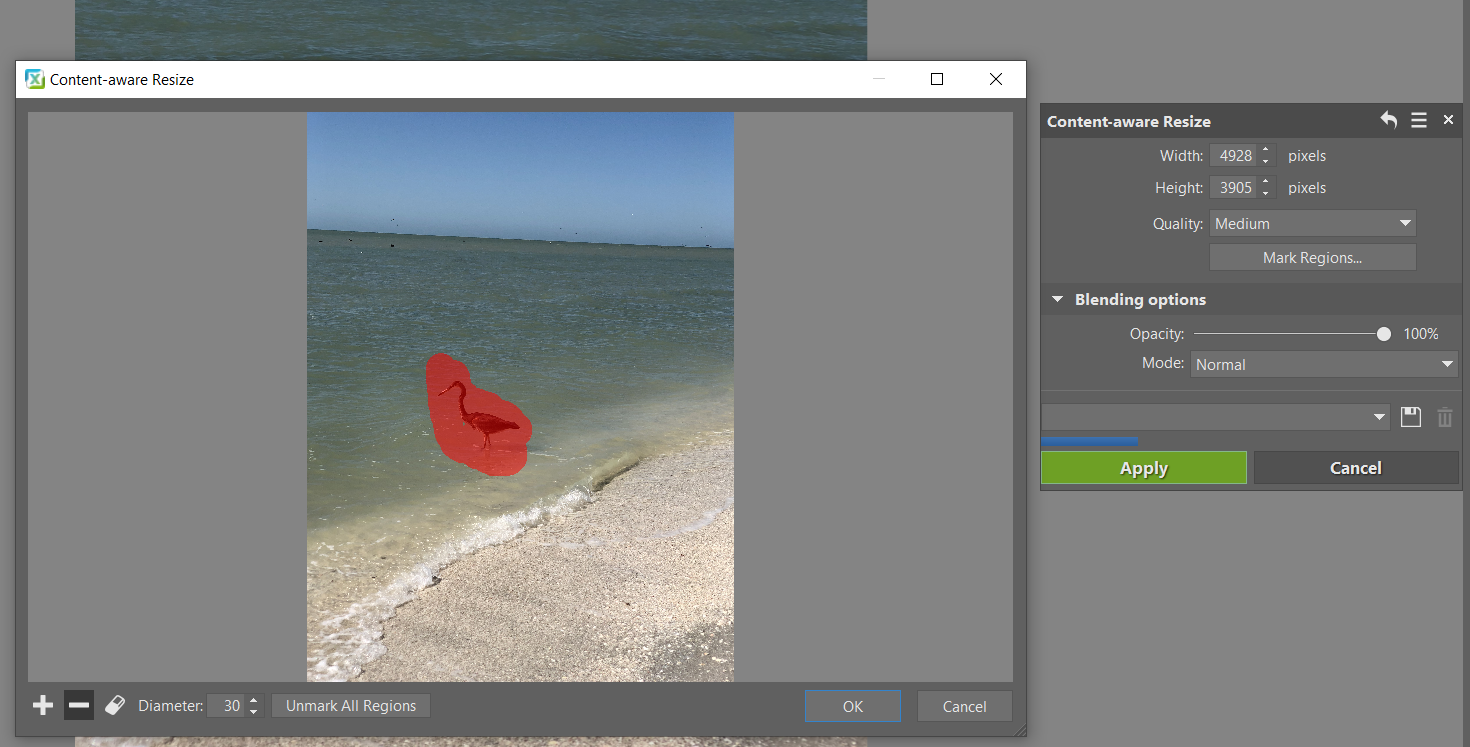 Content-aware resize in Zoner Photo Studio