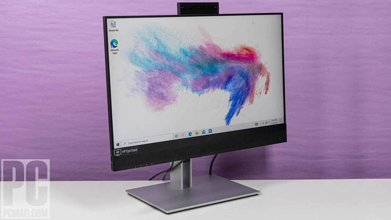 HP E24m G4 FHD USB-C Conferencing Monitor angle